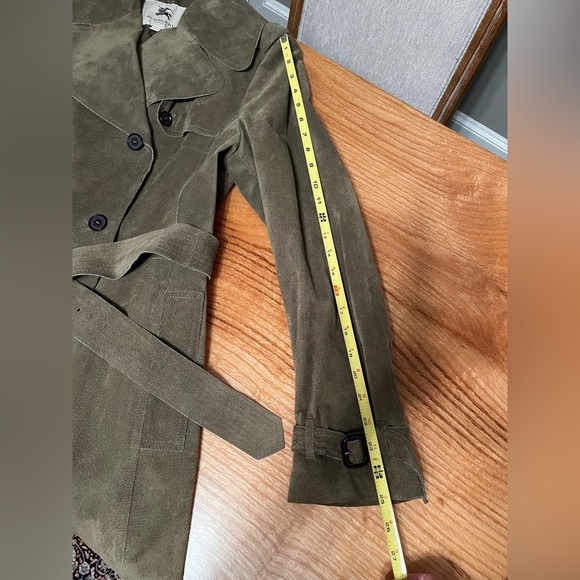 Vintage Burberry Suade Trenchcoat - Picture 11 of 17